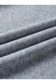 Organik Yolda Kapüşonlu Oversize Sweatshirt Gri thumbnail 5