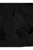 Organik Yolda Kapüşonlu Oversize Sweatshirt Siyah thumbnail 5