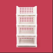 Maxi 4'lü Set Akıllı Raf - Beyaz - 34x45x18 cm thumbnail 2