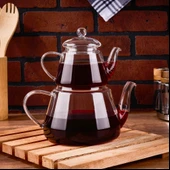 Kappi Cam Çaydanlık - Şeffaf - 1,5 lt + 1 lt thumbnail 1
