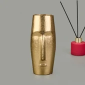 Soyut Gold Vazo - Sarı - 9x20 cm thumbnail 2