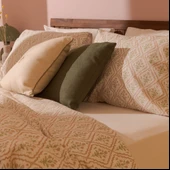 Soft Sonnet Çift Kişilik Pike Takımı - Pembe / Yeşil thumbnail 2