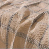 Soft Grid Tek Kişilik Pike - Bej / Mavi - 160x230 cm thumbnail 2