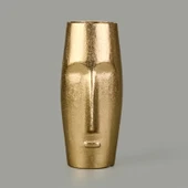 Soyut Gold Vazo - Sarı - 9x20 cm thumbnail 1