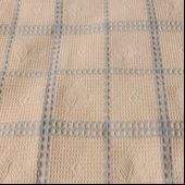 Soft Grid Tek Kişilik Pike - Bej / Mavi - 160x230 cm thumbnail 3