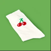 Soft Cherry Çorap - Ekru thumbnail 1