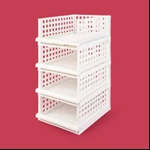 Maxi 4'lü Set Akıllı Raf - Beyaz - 34x45x18 cm thumbnail 1