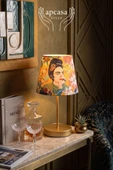Frida Kahlo Desenli Mini Abajur Masa Lambası thumbnail 5