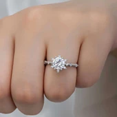 DMR Elegance ​Gümüş Çiçek Desenli Kadın Set thumbnail 4