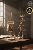 Frida Kahlo Feride Mini Abajur Metal Ayak thumbnail 5
