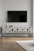 TSA1237BS LEM Tv Sehpası Beyaz-Silver 120cm thumbnail 2