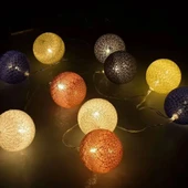 2m 10 LED Renkli Top Lamba thumbnail 2