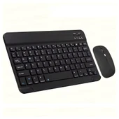 ScHitec Bluetooth Klavye + 2,4 Ghz+Bluetooth Mouse Seti Type-C Şarjlı Siyah thumbnail 1