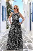 Siyah Beyaz Desenli Tulum thumbnail 1