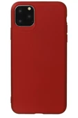 Newface Apple iPhone 11 Pro Max Kılıf First Silikon - Bordo thumbnail 1