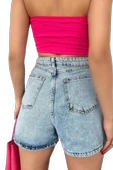 Denim Şort Cepli thumbnail 3