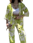 Alt Üst Takım Kimono- Desenli-Yeşil thumbnail 2