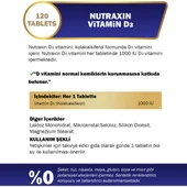 Nutraxin D3 Vitamin 1000 IU 120 Tablet thumbnail 2