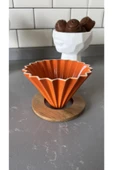 Ahşap Standlı Dripper – Turuncu thumbnail 2