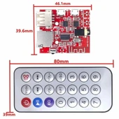 MP3 Kumandalı Bluetooth Amfi Modülü SD Kart + USB thumbnail 4