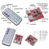 MP3 Kumandalı Bluetooth Amfi Modülü SD Kart + USB thumbnail 5