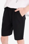 Defacto C2955 Siyah Erkek Çocuk Cepli Basic Düz Gabardin Şort thumbnail 5