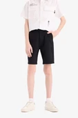 Defacto C2955 Siyah Erkek Çocuk Cepli Basic Düz Gabardin Şort thumbnail 1
