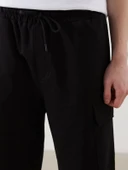 XSIDE Siyah Slim Fit Erkek Kargo Şort thumbnail 3