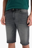 Defacto E5986 DENIM Regular Fit Jean Bermuda Şort thumbnail 5