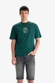 Defacto E5986 DENIM Regular Fit Jean Bermuda Şort thumbnail 4