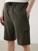 XSIDE Haki Slim Fit Erkek Kargo Şort thumbnail 3