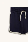Defacto B5164 Lacivert Kız Çocuk Beli Lastikli Basic Düz Şort thumbnail 7