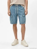 LCW Jeans İndigo Regular Fit Erkek Jean Şort thumbnail 3