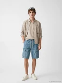 LCW Jeans İndigo Regular Fit Erkek Jean Şort thumbnail 2