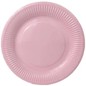 Tabak Karton Makaron Pembe 23 cm 8'lı thumbnail 1
