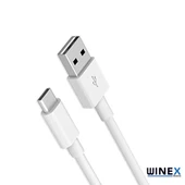 Winex USBA to Type-C Data ve Şarj Kablosu 5845 Beyaz thumbnail 2