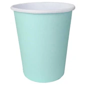 Bardak Karton Makaron Su Yeşili 8 Oz 8'lı thumbnail 1