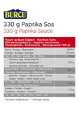 Burcu Paprika Sos 330 gr thumbnail 2
