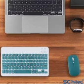 ScHitec Bluetooth Klavye + 2,4 Ghz+Bluetooth Mouse Seti Type-C Şarjlı Mor thumbnail 3