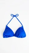 Mavi Üçgen Ince Ip Bağlamalı Bikini Üstü thumbnail 1