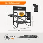 Kingcamp Ash Compact Katlanır Kamp Sandalyesi Black thumbnail 2