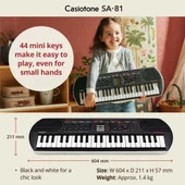 Casio Sa-81 Mini Klavye, 44 Mini Tuşlu, Siyah thumbnail 5