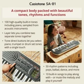 Casio Sa-81 Mini Klavye, 44 Mini Tuşlu, Siyah thumbnail 6