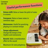 Casio Sa-50 32 Tuşlu Org (Beyaz) thumbnail 5