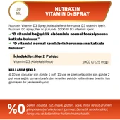 Nutraxin Vitamin D3 Sprey 1000 IU 30 ml thumbnail 1