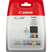 Canon CLI-551-6509B009 Orijinal Kartuş Paketi thumbnail 1