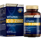 Nutraxin Vitamin Max C + D Zinc 60 Tablet thumbnail 1