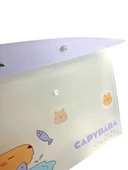 Capybara Mor Çıt Çıtlı Zarf Dosya - 1 Adet thumbnail 2