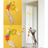 Elastik Yapışkanlı Kedi Oyun Oltası thumbnail 1