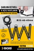 6 Açılı Katlanır Şablon Cetveli SGS thumbnail 3